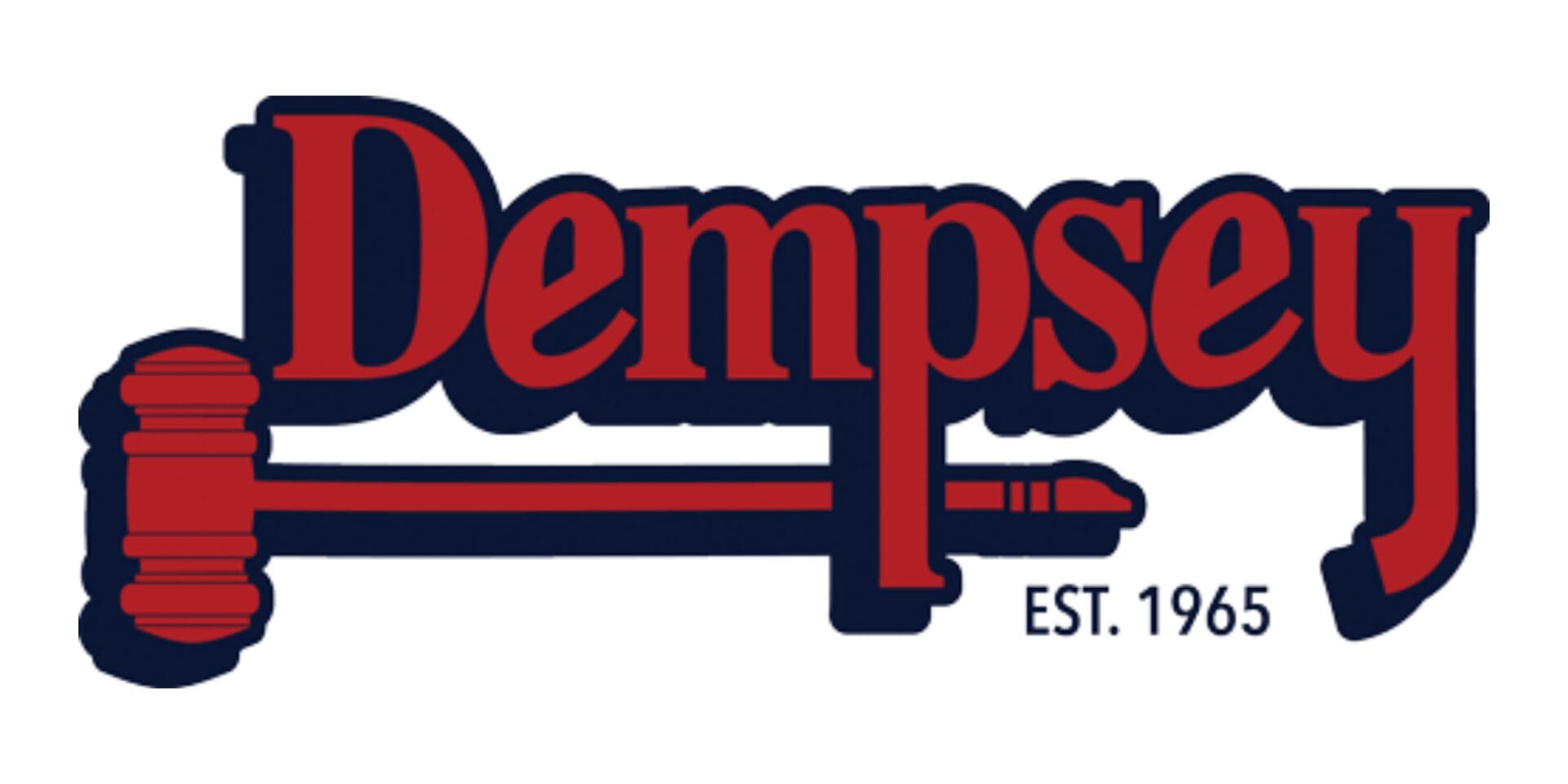 Dempsey logo with gavel, established 1965